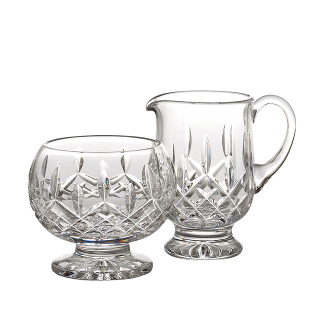 Waterford Lismore Footed Cream & Sugar