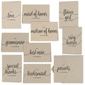 Wedding Party Thank you Card Set - Kraft (30 pieces)