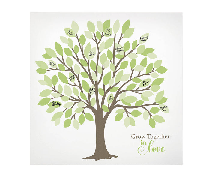 Wedding Tree Guest Book Alternative Signing Tree with Green Leaves