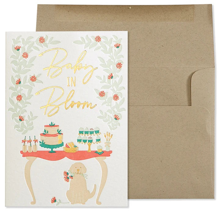 Welcome Baby Greeting Card - Baby In Bloom