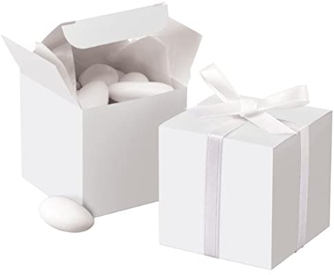 White Square Favor Boxes Value Pack - 100 ct.