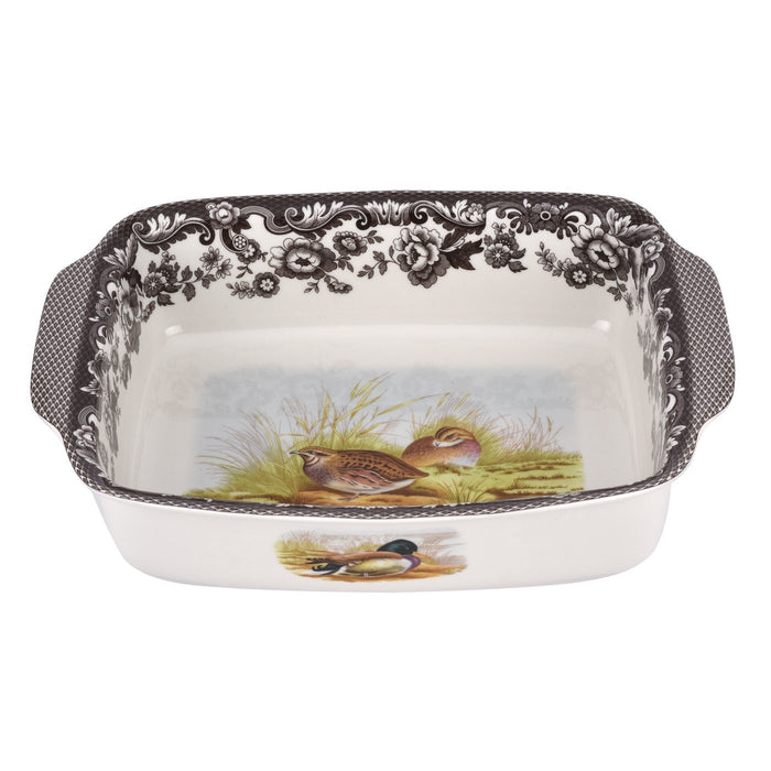 Woodland Accessory, Rectangular Handled Dish, Mallard/Quail