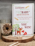 Woodland Baby Shower Clothespin Game