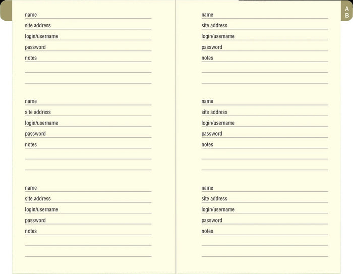 WTF!? The Personal Internet Address & Password Logbook