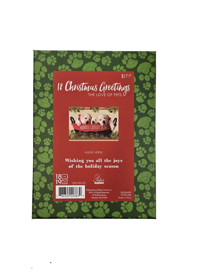 Yellow Labrador Puppies - Premium Boxed Holiday Cards - 18ct.